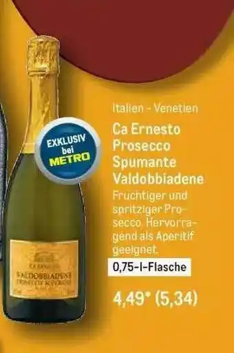 METRO Italien-veneten Ca Ernesto Prosecco Spumante Valdobbiadene Angebot