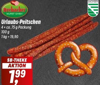 Simmel Drebacher Urlaubs-Peitschen 4 x ca. 75 g Packung Angebot