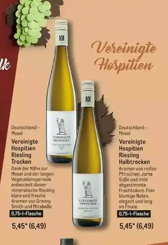 METRO Deutschland Mosel Vereinigte Hospitien Riesling Trocken Angebot