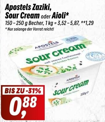Simmel Apostels Zaziki, Sour Cream oder Aioli 150-250 g Becher Angebot