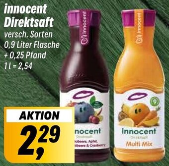 Simmel innocent Direktsaft 0,9 Liter Flasche Angebot