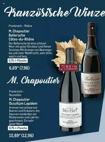 METRO Frankreich -rhône M. Chapoutier Belleruche Côtes Du Rhône Angebot