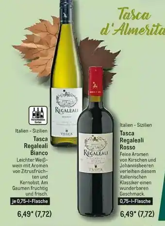 METRO Italien-sizilien Tasca Regaleali Bianco Angebot