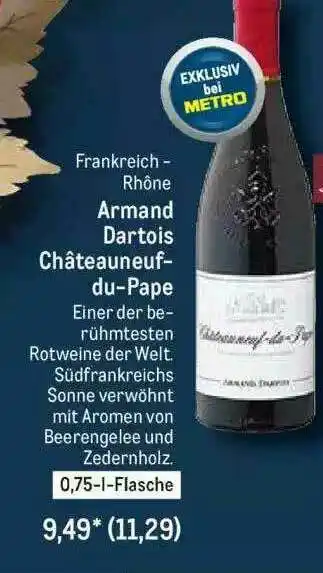 METRO Frankreich Rhône Armand Dartois Châteauneuf Du Pape Angebot