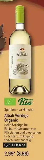 METRO Spanien-la Mancha Albali Verdejo Organic Angebot