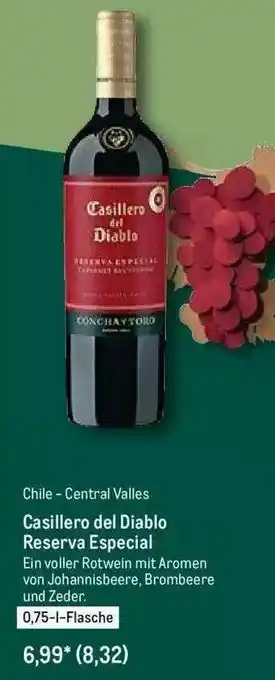 METRO Chile-central Valles Casillero Del Diablo Reserva Especial Angebot