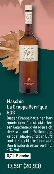 METRO Maschio La Grappa Barrique 903 Angebot