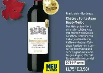 METRO Frankreich-bordeaux Chateaue Fontesteau Haut Medoc Angebot