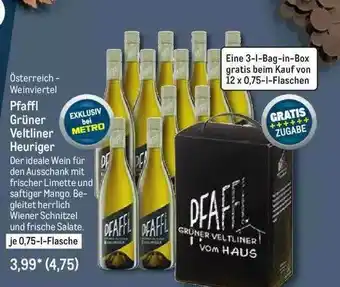 METRO österreich Weinviertel Pfaffl Grüner Veltliner Heuriger Angebot