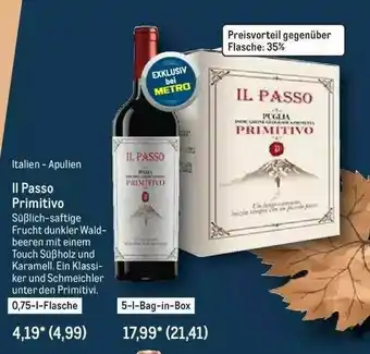 METRO Ll Passo Primitivo Angebot