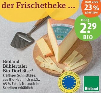 tegut Bioland Bühlertaler Bio-Dorfkäse 100 g Angebot