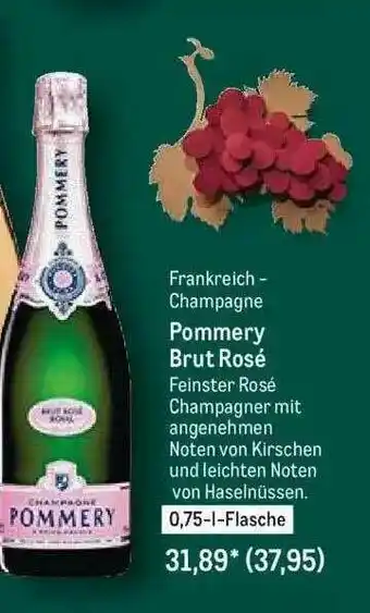 METRO Frankreich Champagne Pommery Brut Rosé Angebot