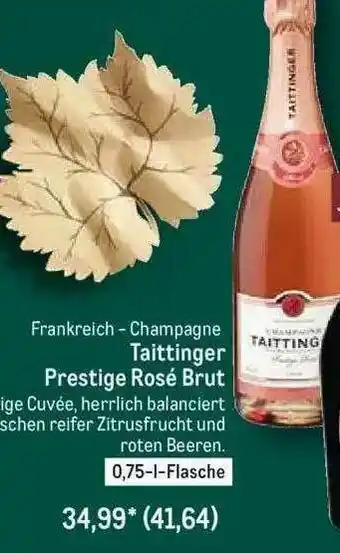 METRO Frankreich-champagne Taittinger Prestige Rosé Brut Angebot