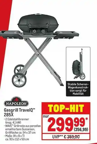 METRO Napoleon Gasgrill Travelq 285x Angebot