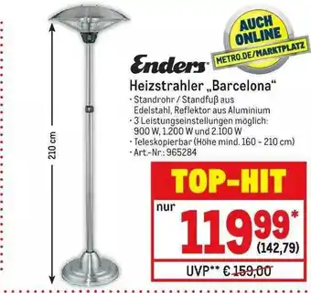 METRO Enders Heizstrahler „barcelona” Angebot