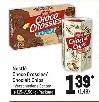 METRO Nestlé Choco Crossies- Choclait Chips Angebot