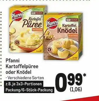 METRO Pfanni Kartoffelpüree Oder Knödel Angebot