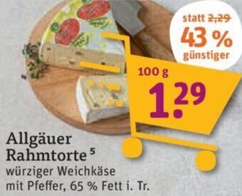 tegut Allgäuer Rahmtorte 100 g Angebot