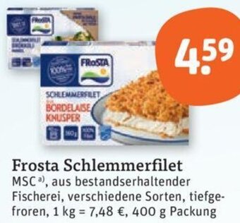 tegut Frosta Schlemmerfilet 400 g Packung Angebot