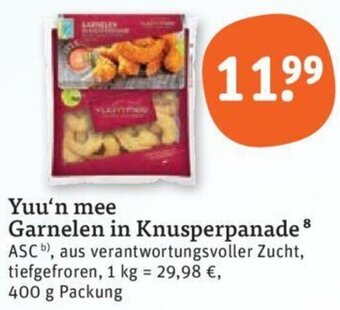 tegut Yuu'n mee Garnelen in Knusperpanade 400 g Packung Angebot