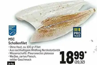 METRO Pro Trace Msc Schollenfilet Angebot