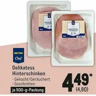 METRO Delikatess Hinterschinken Angebot