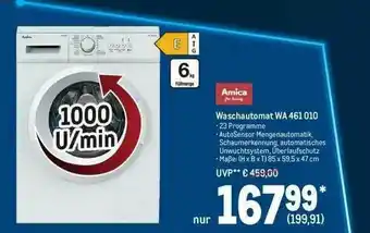 METRO Amica Waschautomat WA 461010 Angebot