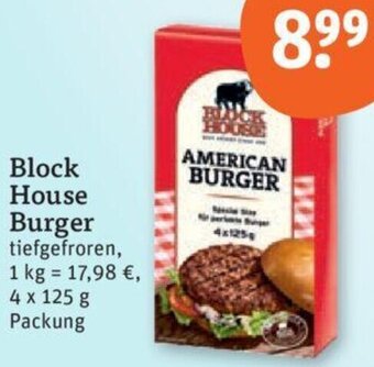 tegut Block House Burger 4x125 g Packung Angebot