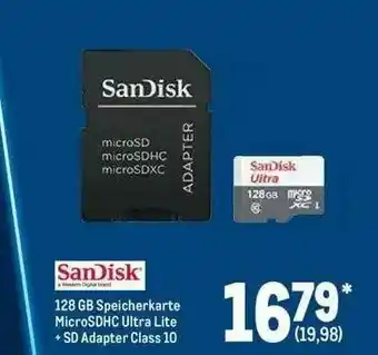 METRO Sandisk 128 Gb Speicherkarte Microsdhc Ultra Ite Sd Adapter Class 10 Angebot