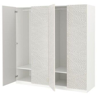 IKEA Pax / mistudden schrankkombination weiß/grau gemustert 200x60x201 cm Angebot