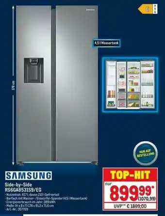 METRO Samsung Side By Side RS6GA8531S9-eg Angebot