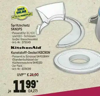 METRO Kitchenaid Kunststoff-deckel KBC90N Angebot