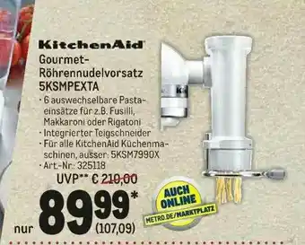 METRO Kitchenaid Gourmet Röhrennudelvorsatz 5KSMPEXTA Angebot