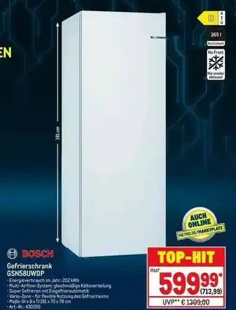 METRO Bosch Gefrierschrank GSN58UWDP Angebot