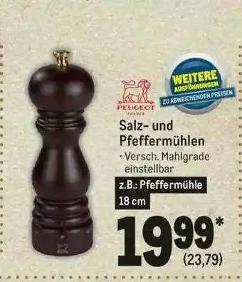 METRO Peugot Salz Und Pfeffermühlen Angebot