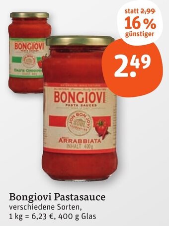 tegut Bongiovi Pastasauce verschiedene Sorten, 400g Angebot