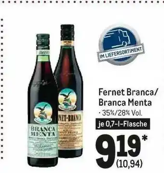 METRO Fernet Branca Oder Branca Menta Angebot