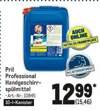 METRO Pril Professional Handgeschirrspülmittel Angebot