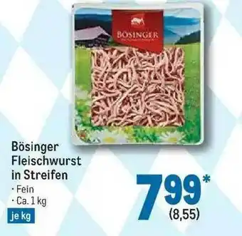 METRO Bösinger Fleischwurst In Streifen Angebot