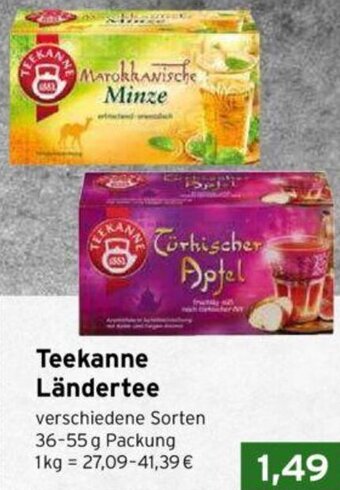 CAP Markt Teekanne Ländertee 36-55 g Packung Angebot