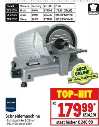 METRO Metro Schneidemaschine Angebot