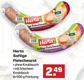 Handelshof Herta Saftige Fleischwurst 500 g Packung Angebot