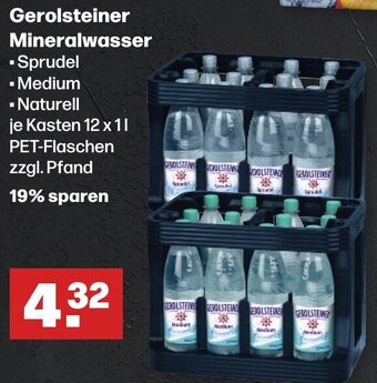 Handelshof Gerolsteiner Mineralwasser 12x1 L PET Flaschen Angebot