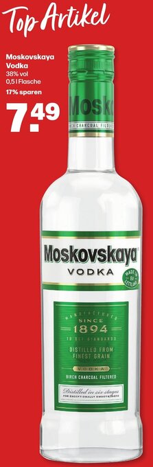 Handelshof Moskovskaya Vodka 0,5 L Flasche Angebot