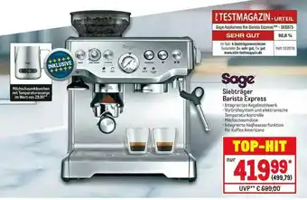 METRO Sage Siebträger Barista Express Angebot