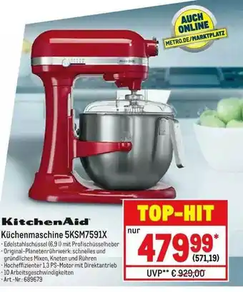 METRO Kitchenaid Küchenmaschine 5ksm7591x Angebot