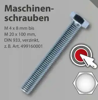 Sonderpreis Baumarkt Maschinenschrauben Angebot