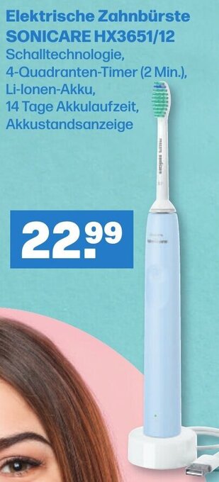 Handelshof Philips Elektrische Zahnbürste SONICARE HX3651/12 Angebot