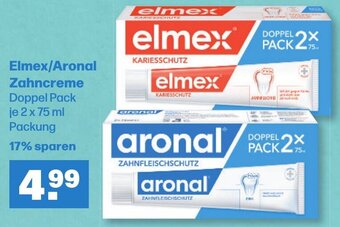 Handelshof Elmex/Aronal Zahncreme 2x75 ml Packung Angebot