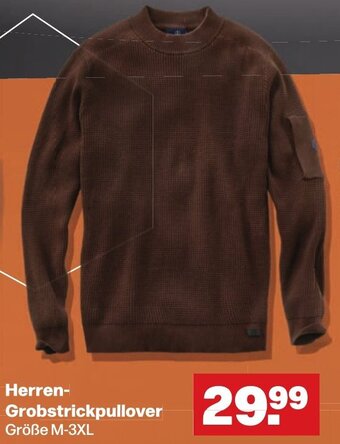 Handelshof Herren Grobstrickpullover Angebot